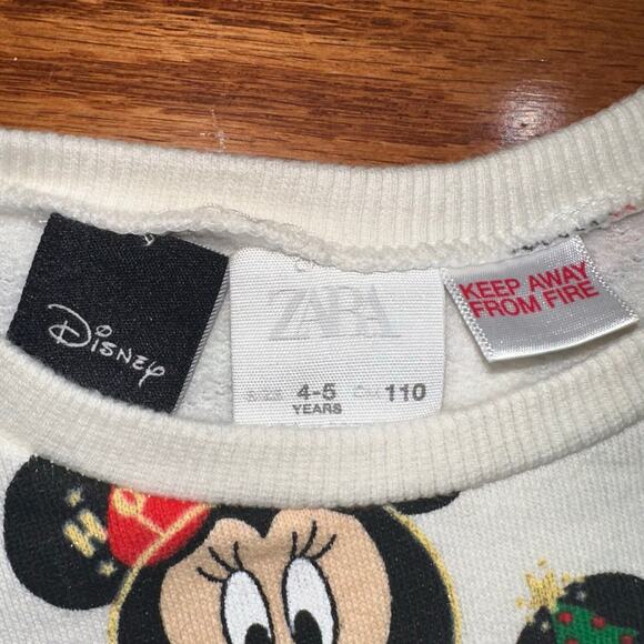 SOLD 💕Zara Disney Minnie Mouse Christmas Holiday Pullover Sweatshirt Sweater - Picture 2 of 11